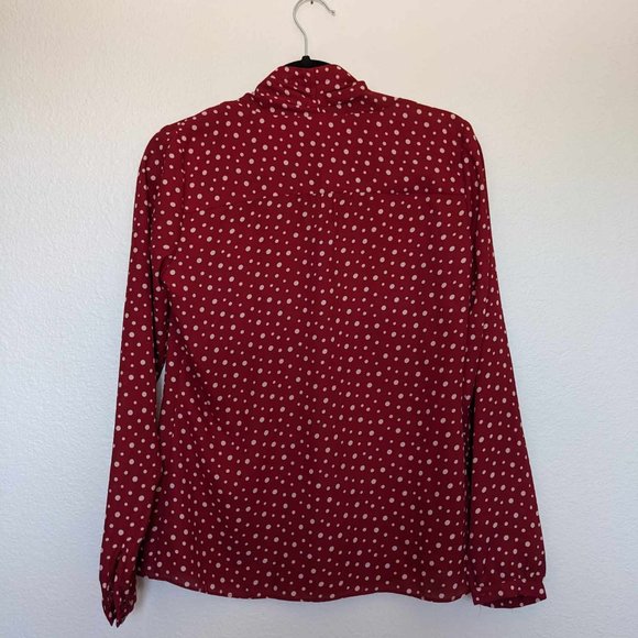 Peter Morrissey - Red Polka Dot Blouse - Size 6 - Picture 10 of 11